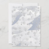 Winter ONEderland Blauw Eerste Verjaardag Sneeuwvl Kaart (Achterkant)