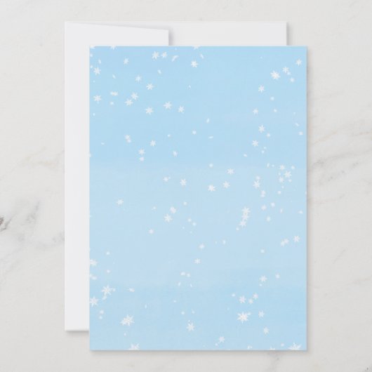 Winter ONEderland blauw goudjongen 1 verjaardag Kaart (Achterkant)