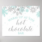 Winter Onederland Blauwgroen + Silver Hot Chocolat Poster (Voorkant)