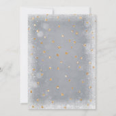 Winter ONEderland Bloemen Zilveren Bos Verjaardag Kaart (Achterkant)