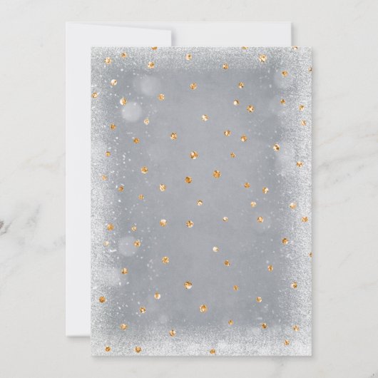 Winter ONEderland Bloemen Zilveren Bos Verjaardag Kaart (Achterkant)