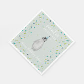 Winter Onederland Blue Birthday Penguin Confetti Servet (Hoek)
