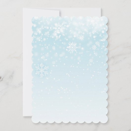 Winter Onederland Blue Boy Eerste Verjaardagsfeest Kaart (Achterkant)