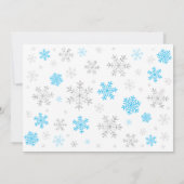 Winter Onederland Blue en Silver Boy 1st Birthday Kaart (Achterkant)