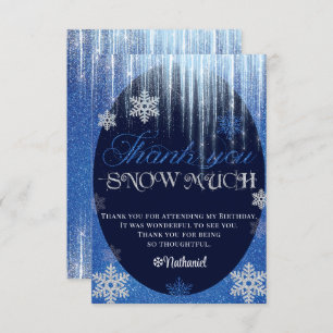 Winter ONEderland Blue Flat Hartelijk dank Bedankkaart