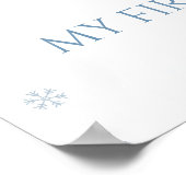 Winter Onederland Blue My First Year Photo Sign Poster (Hoek)
