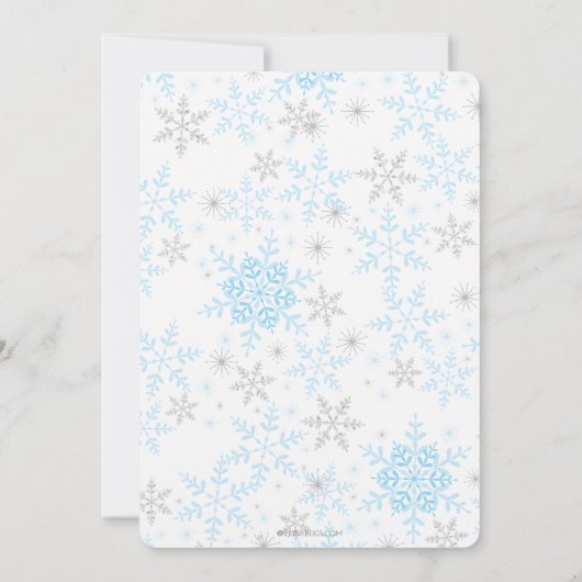 Winter ONEderland Blue Silver Glitter 1st Birthday Kaart (Achterkant)