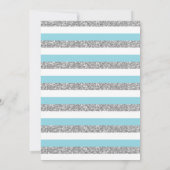 Winter ONEderland Blue Silver Snowflakes Verjaarda Kaart (Achterkant)