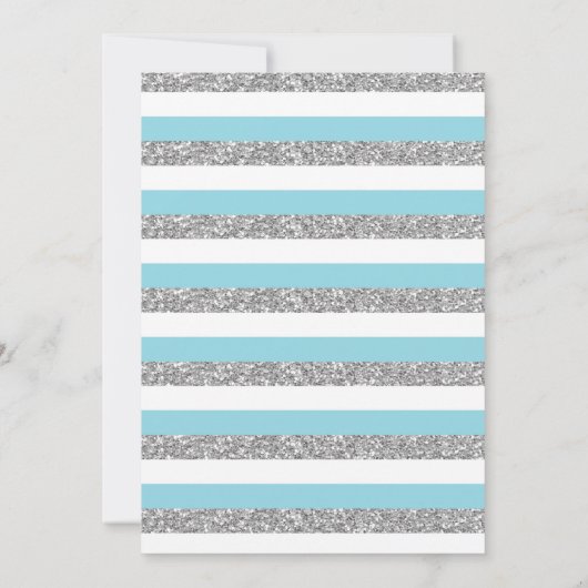 Winter ONEderland Blue Silver Snowflakes Verjaarda Kaart (Achterkant)