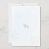 Winter ONEderland Blue Snowflake 1e Uitnodiging (Achterkant)