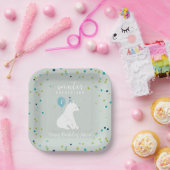 Winter Onederland Blue Verjaardag Polar Beer Snow Papieren Bordje (Feest)