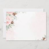 Winter Onederland blush roze foto bedankkaart Kaart (Achterkant)