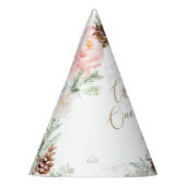 Winter onederland blush roze meisje verjaardag feesthoedjes (Links)