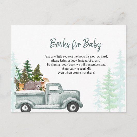Winter ONEderland Books for Baby  Uitnodiging Briefkaart (Voorkant)