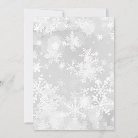 Winter ONEderland Bos Dieren Verjaardag Kaart (Achterkant)