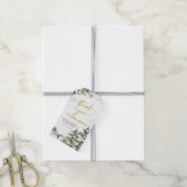 Winter Onederland Bos Eerste Verjaardag Dank u Cadeaulabel (Met Touw)