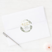 Winter Onederland Bos Eerste Verjaardag Dank u Ronde Sticker (Envelop)