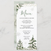 Winter Onederland Bos Eerste Verjaardag Menu (Voorkant / Achterkant)