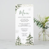 Winter Onederland Bos Eerste Verjaardag Menu (Staand voorkant)