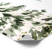 Winter Onederland Bos Eerste Verjaardag Milestone Poster (Hoek)