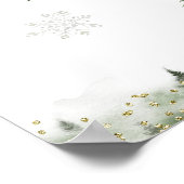 Winter Onederland Bos Eerste Verjaardagsgunsten Poster (Hoek)