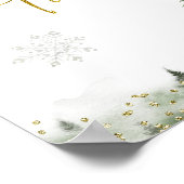 Winter Onederland Bos Verjaardag snoepjes traktati Poster (Hoek)