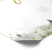 Winter Onederland Bos verjaardagskaarten en gesche Poster (Hoek)