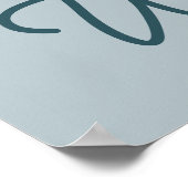 Winter Onederland bosgebieden 1e verjaardag Poster (Hoek)