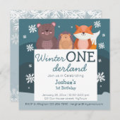 Winter Onederland bossen Kaart (Voorkant / Achterkant)