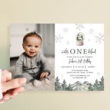 Winter Onederland Boy 1st Birthday Foto