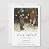 Winter ONEderland Boy 1st Birthday Kaart (Voorkant)