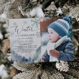 Winter ONEderland Boy 1st Birthday Kaart