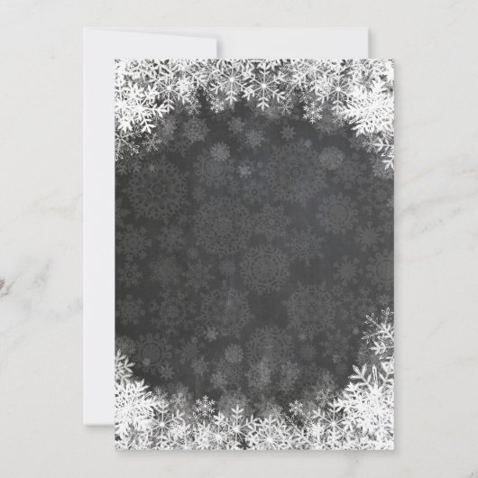 Winter Onederland Boy 1st Birthday Uitnodiging (Achterkant)