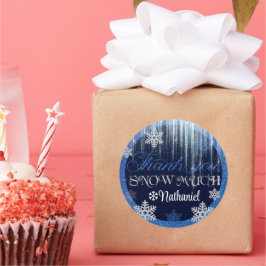 Winter ONEderland Boy Birthday Ronde Sticker