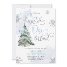 Winter Onederland Boy Blue Winter 1st verjaardag