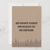 Winter ONEderland Buffalo Play Birthday Party Kaart (Achterkant)