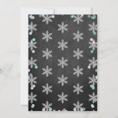 Winter ONEderland Chalkboard 1st verjaardag Kaart (Achterkant)