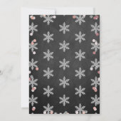 Winter ONEderland Chalkboard 1st verjaardag Kaart (Achterkant)