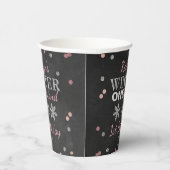 Winter ONEderland Chalkboard 1st verjaardag Papieren Bekers (Rechts)