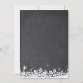 Winter ONEderland Chalkboard Baby eerste verjaarda Kaart (Achterkant)