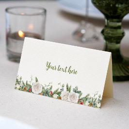 Winter Onederland Christmas Food Place Card Plaatskaartje