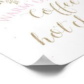 Winter Onederland Coffee en Hot Chocolate Sign Poster (Hoek)