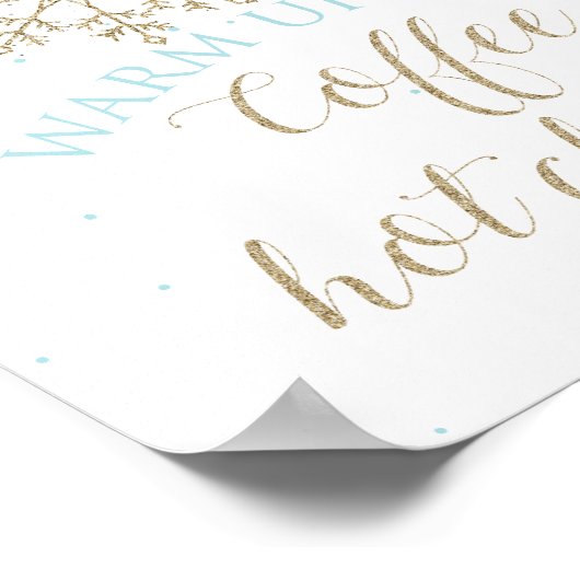 Winter Onederland Coffee & Hot Chocolate Bar Poster (Hoek)