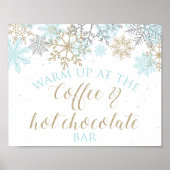 Winter Onederland Coffee & Hot Chocolate Bar Poster (Voorkant)