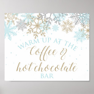 Winter Onederland Coffee & Warme Chocolade Bar Bor Poster