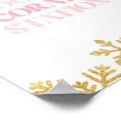 Winter Onederland Cookie Versieren Roze Goud Poster (Hoek)