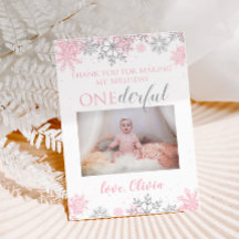 Winter ONEderland Dankjewel Fotokaart Sneeuwvlokke