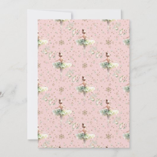 Winter Onederland de Notenkraker 1e verjaardag Kaart (Achterkant)