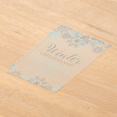 Winter Onederland Eerste dag Uitnodigingsblauw Acryl Uitnodigingen (Laagn)