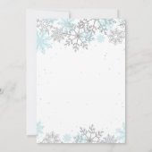 Winter Onederland Eerste dag Uitnodigingsblauw Kaart (Achterkant)